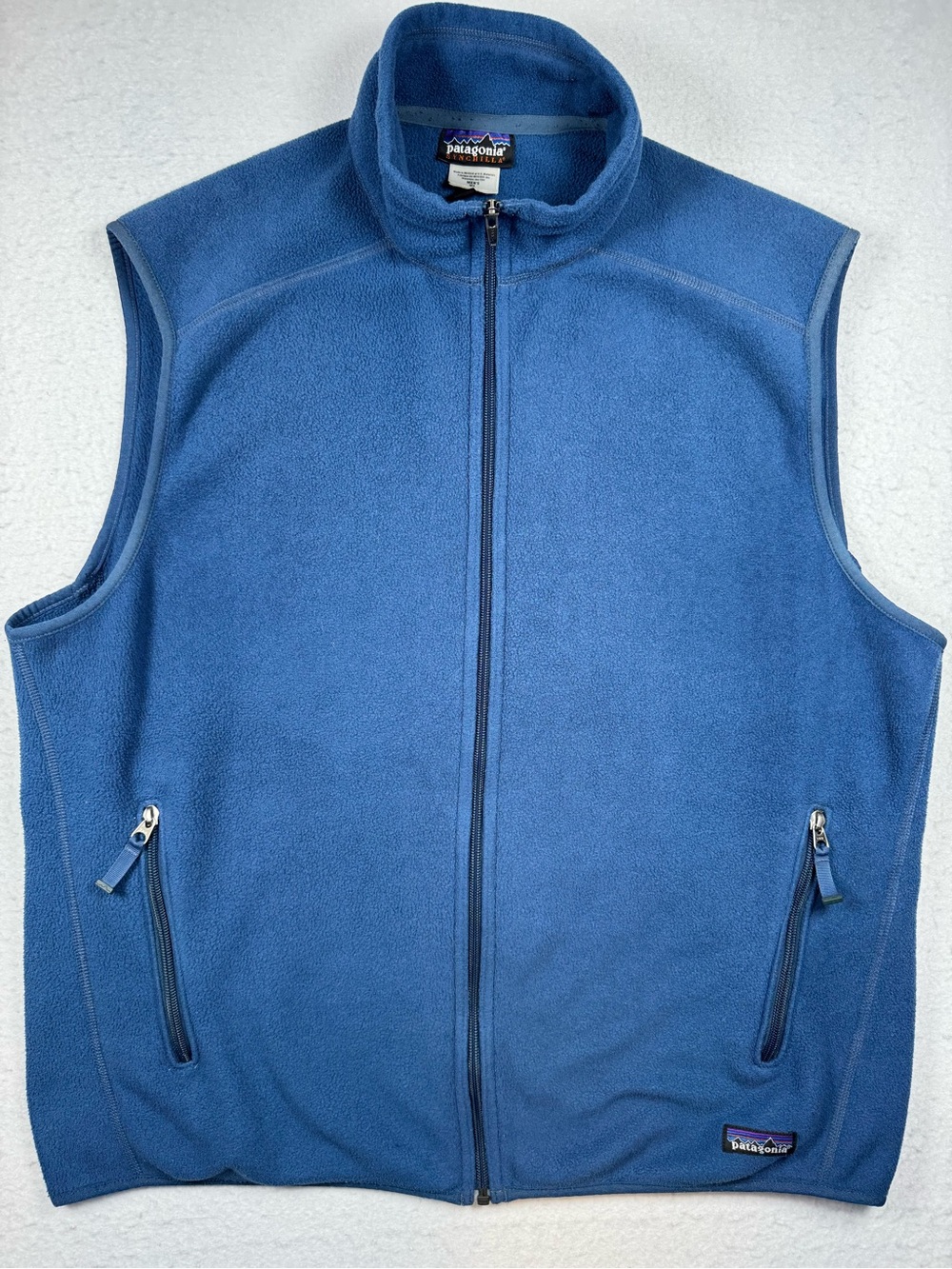 Patagonia Synchilla Blue Fleece Vest Men’s XL Full Zip Outdoor